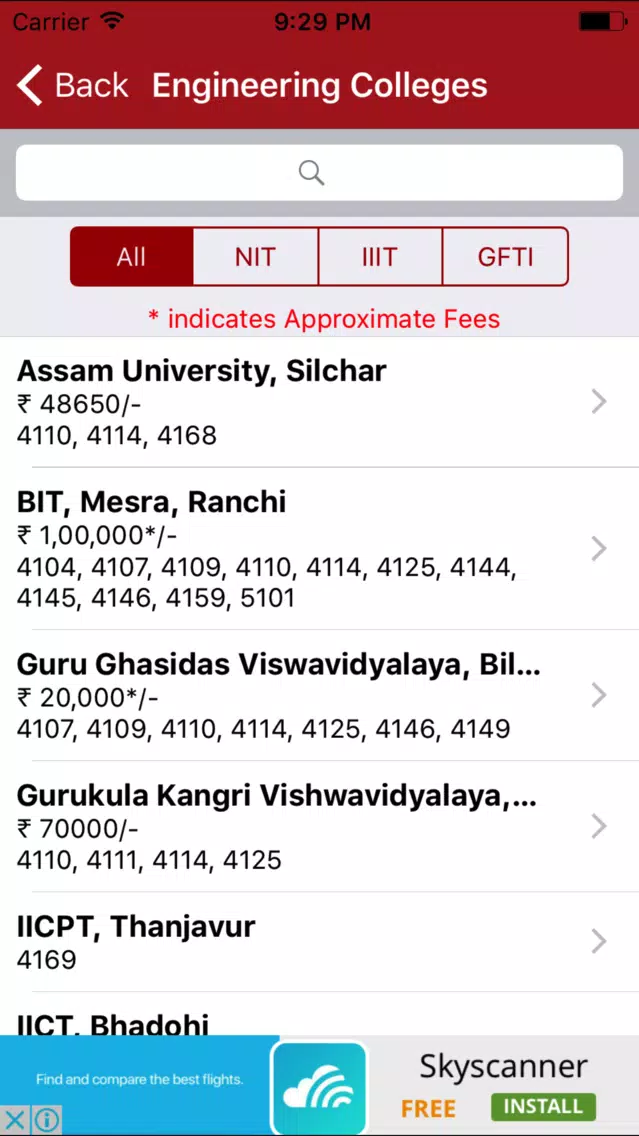 NIT JoSAA Admission-2019 Screenshots