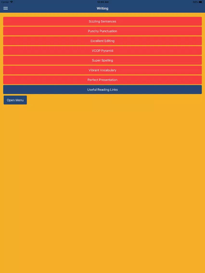 Hawthorn High Literacy App iPad Screenshots