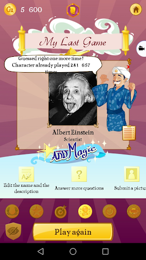 Captures d'écran de Akinator