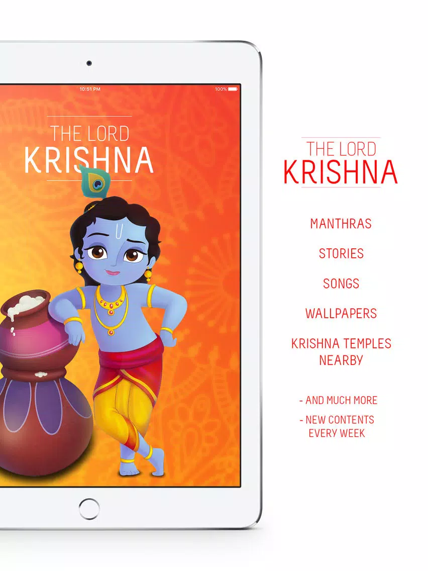 Lord Krishna : Mantras, Stories, Songs, Wallpapers, Krishna Temples iPad Screenshots