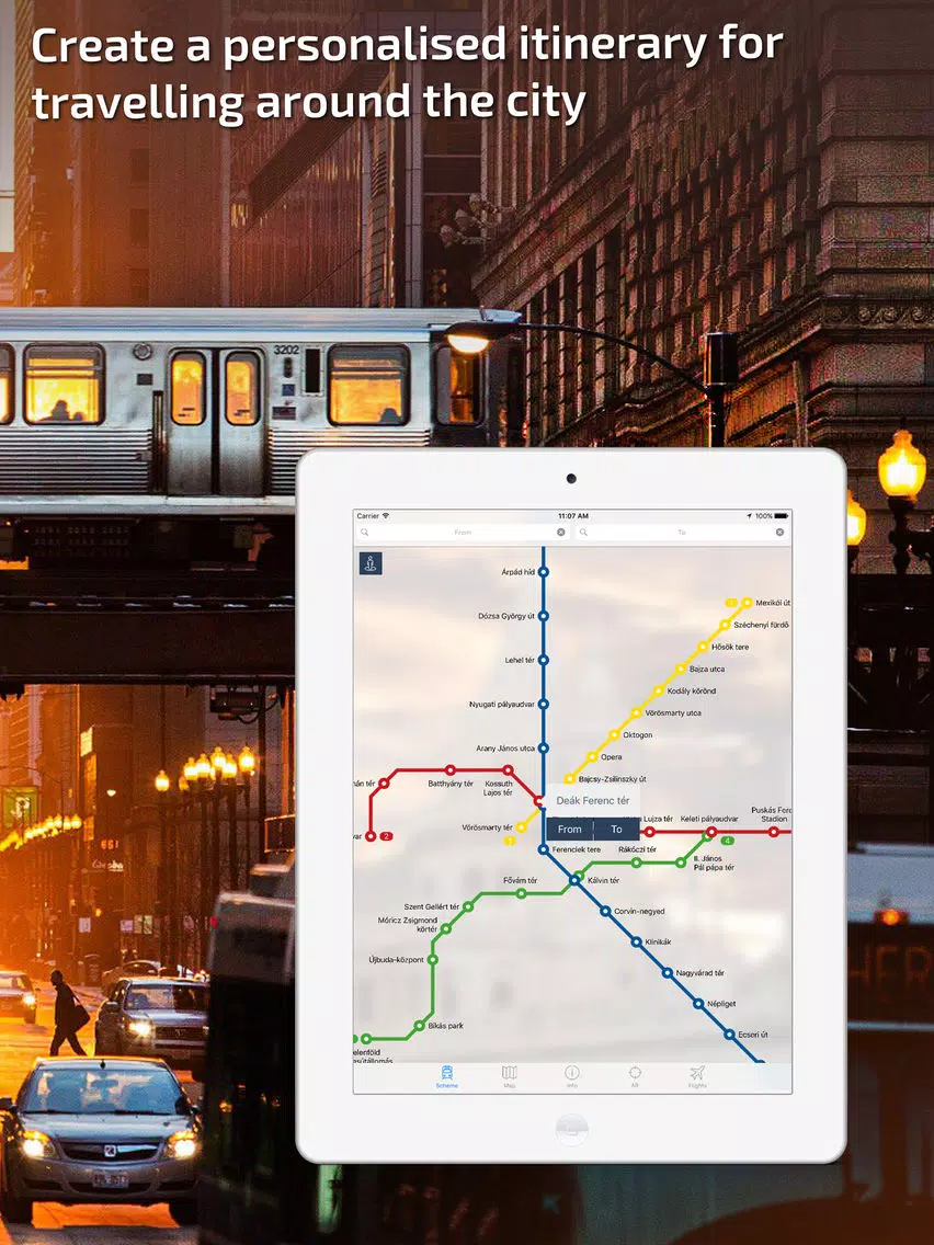 Budapest Metro Guide and Route Planner iPad Screenshots