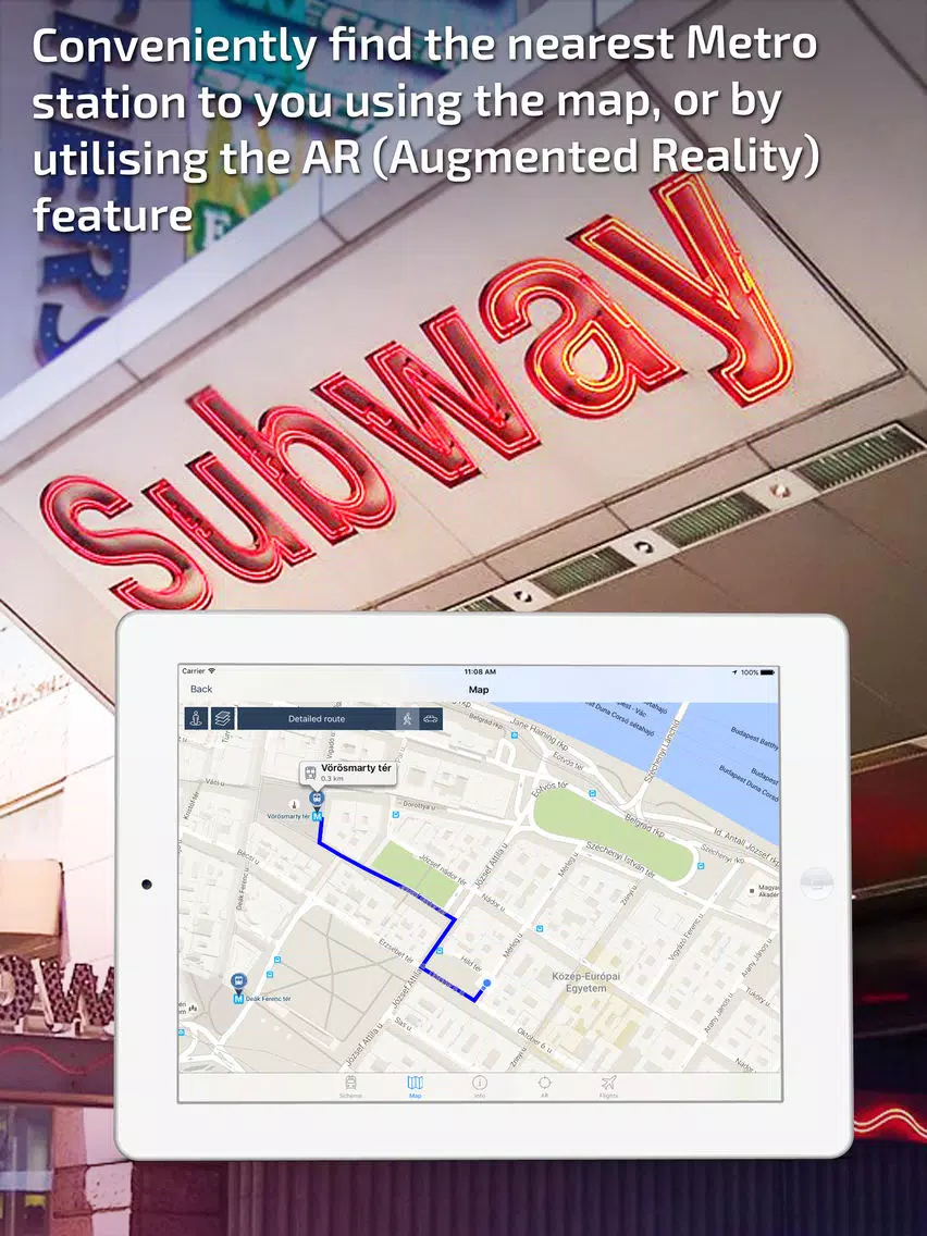 Budapest Metro Guide and Route Planner iPad Screenshots