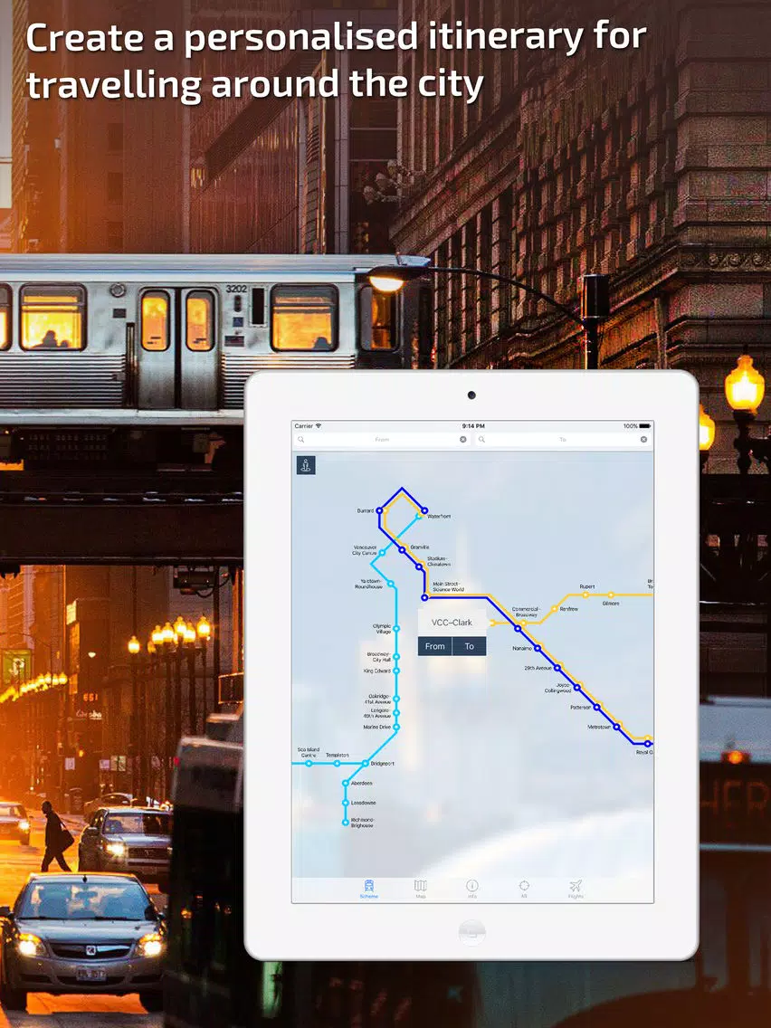Vancouver Metro Guide and Route Planner iPad Screenshots