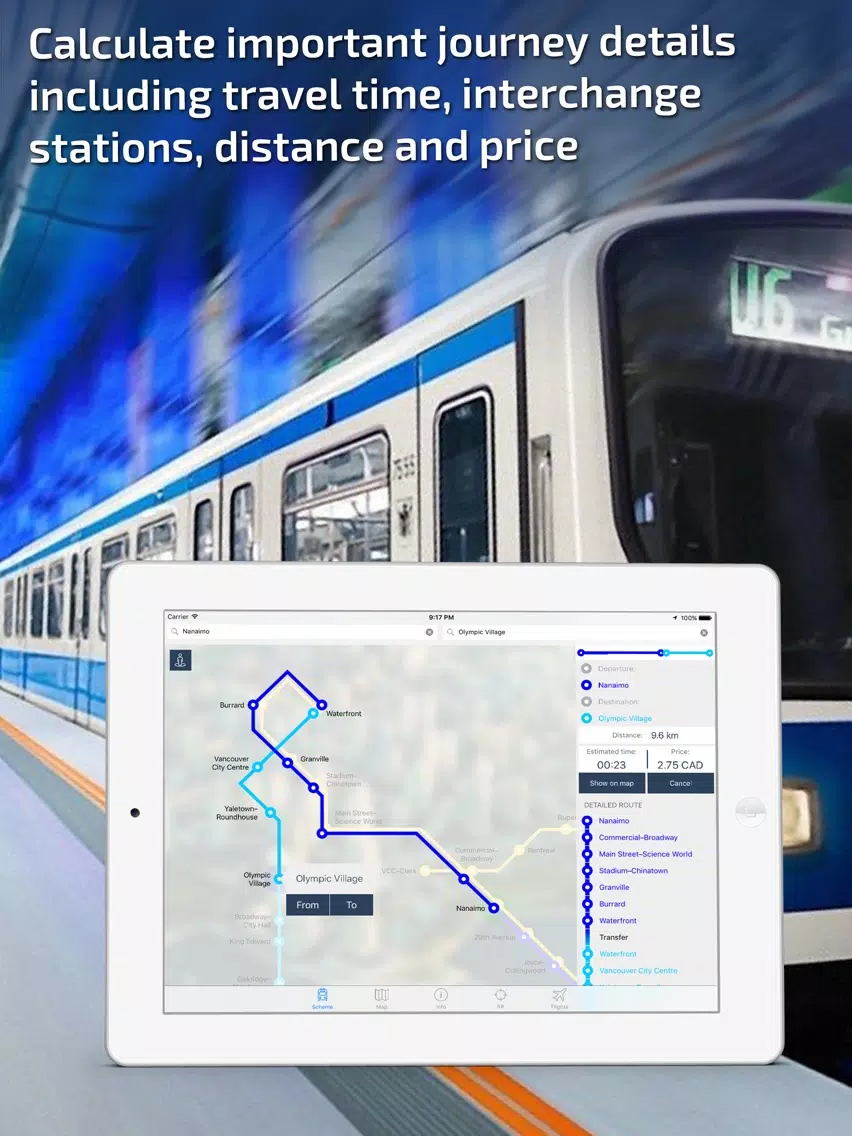 Vancouver Metro Guide and Route Planner iPad Screenshots