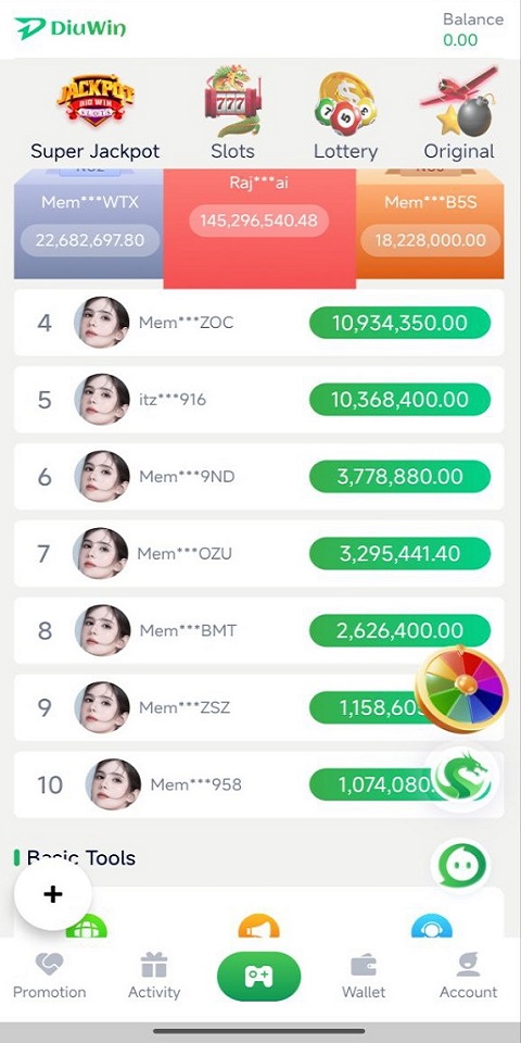 Ảnh chụp màn hình của DiuWin Game
