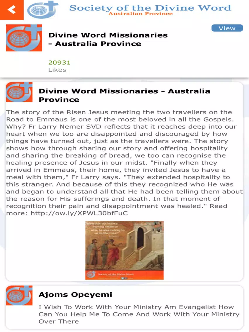 Divine Word Missionaries AUS iPad Screenshots