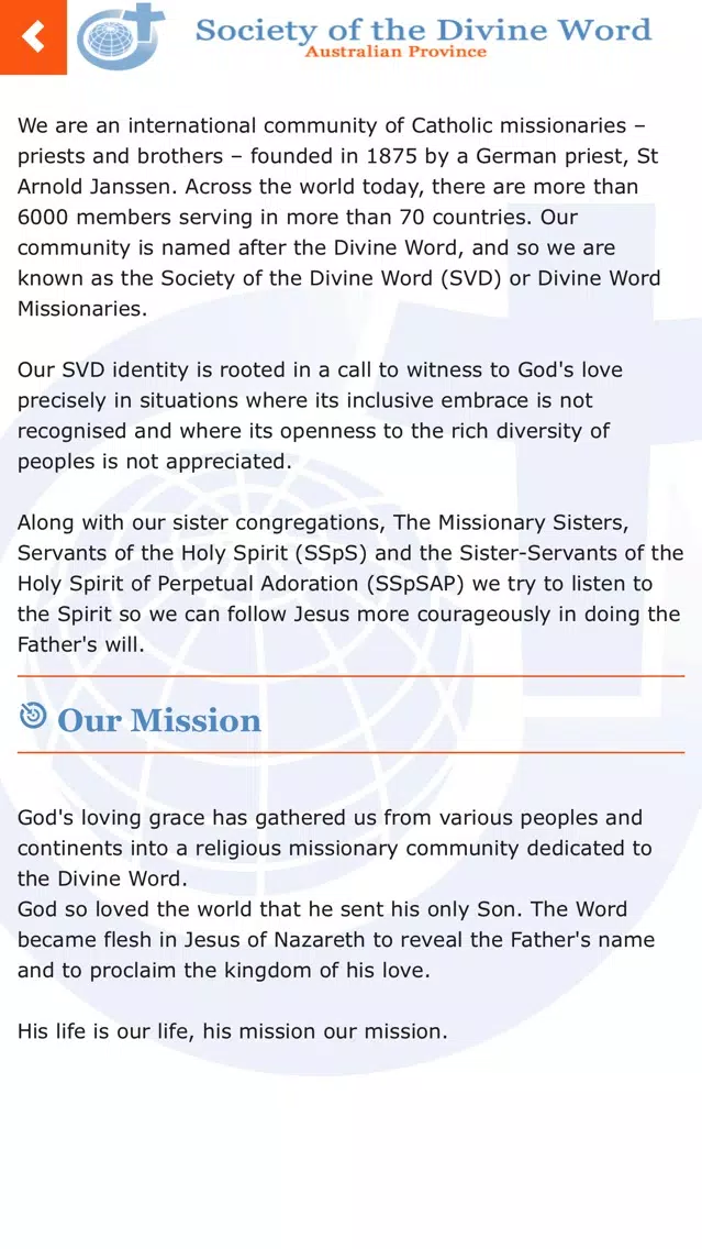 Divine Word Missionaries AUS Screenshots