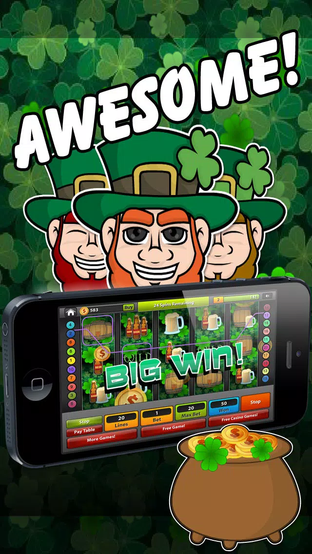 Leprechaun Slots FREE – Spin the Irish Luck Bonus Casino Wheel , Big Win Jackpot Gold Fortune Fever Screenshots