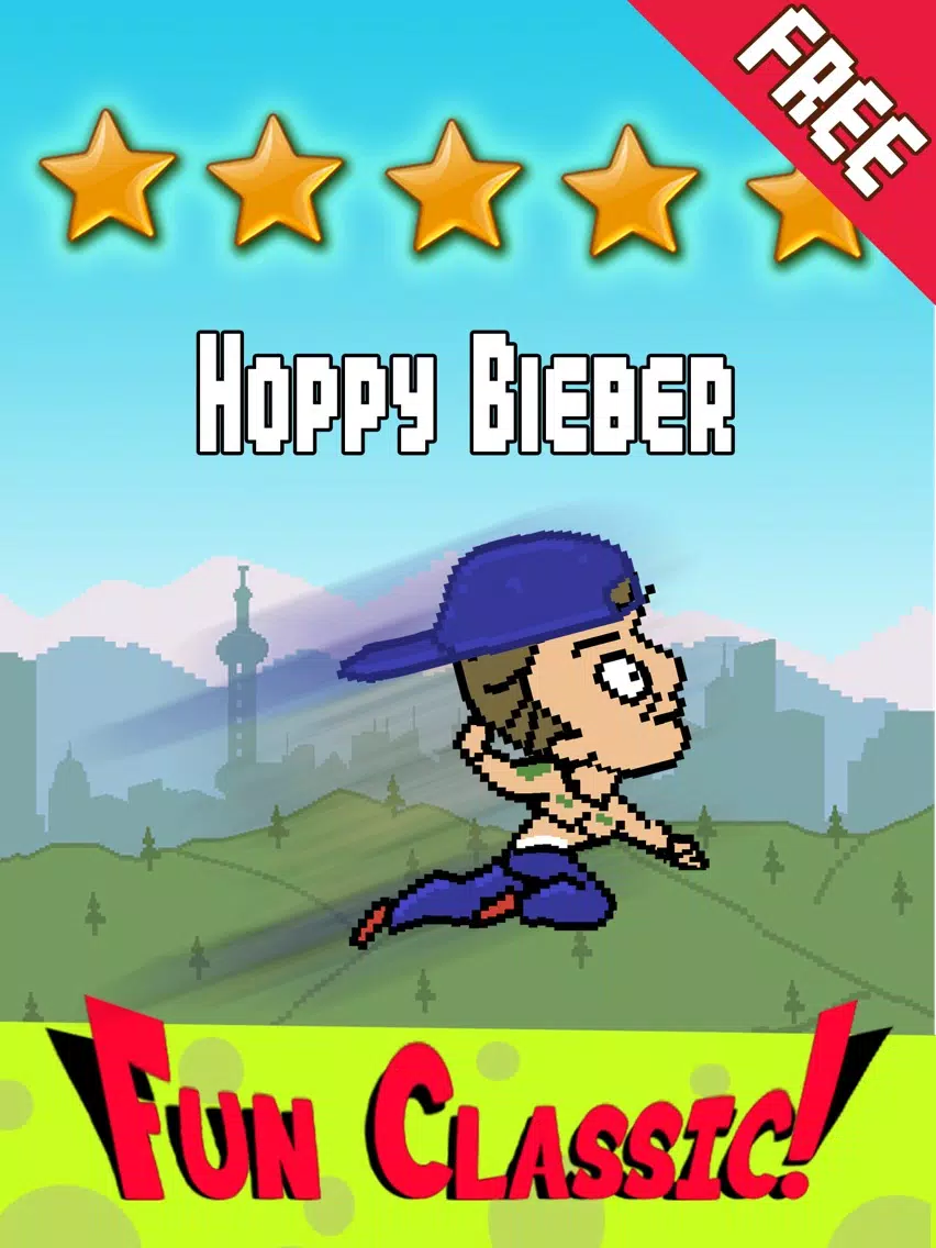 Capturas de tela do Crappy Hoppy Flying Star - Bieber Edition 2014 iPad 