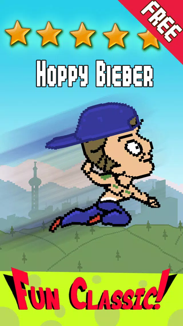 Capturas de tela do Crappy Hoppy Flying Star - Bieber Edition 2014