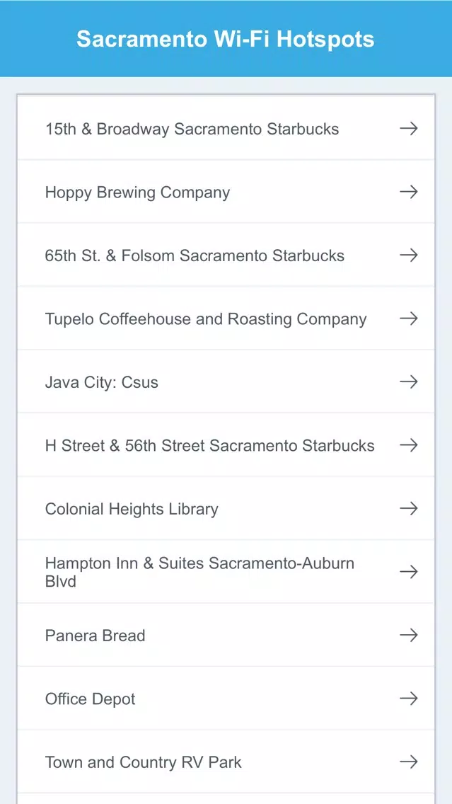 Sacramento Wifi Hotspots Screenshots