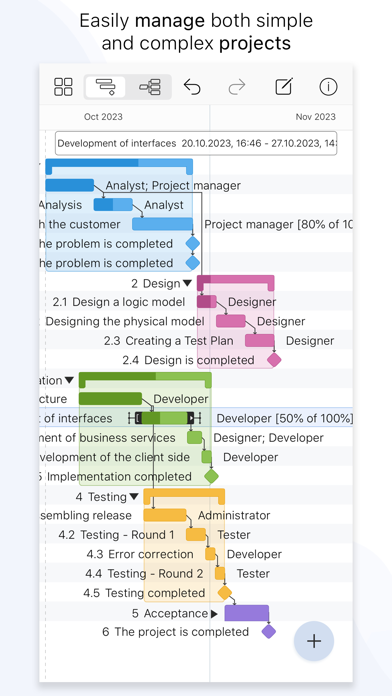 Project Office X: Gantt chart Screenshots