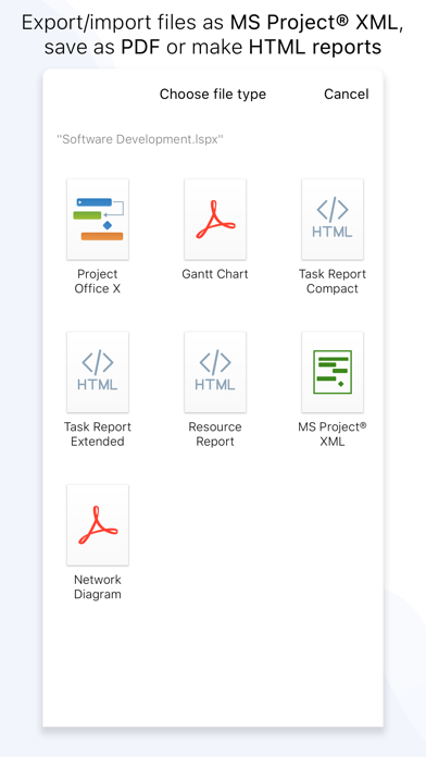 Project Office X: Gantt chart Screenshots