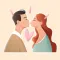 Couple Kiss Stickers