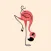 Rose Pink Flamingo Stickers