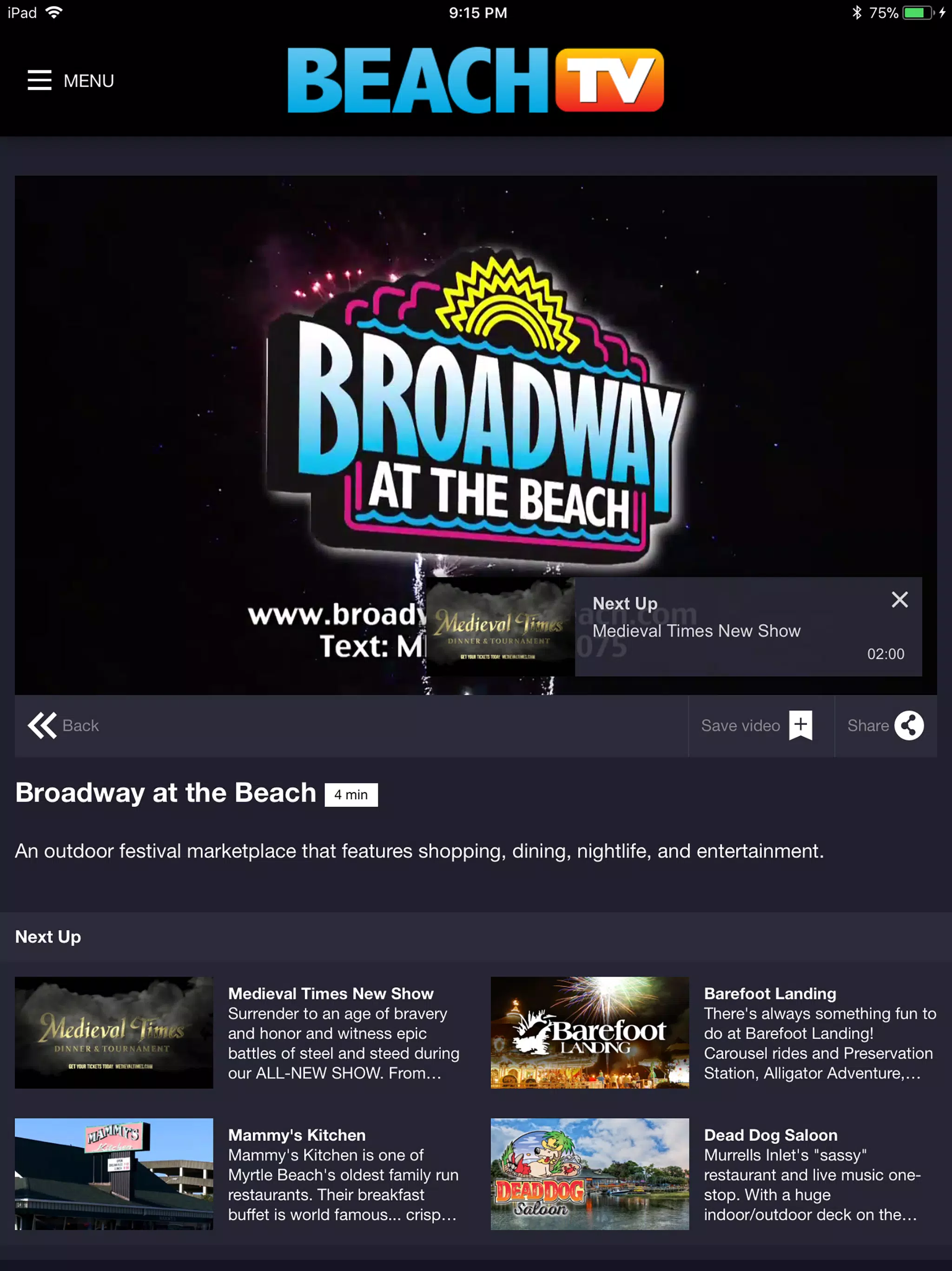 Beach TV - Myrtle Beach Screenshots