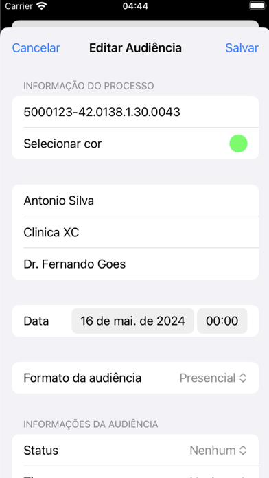 Legal Calendar Screenshots