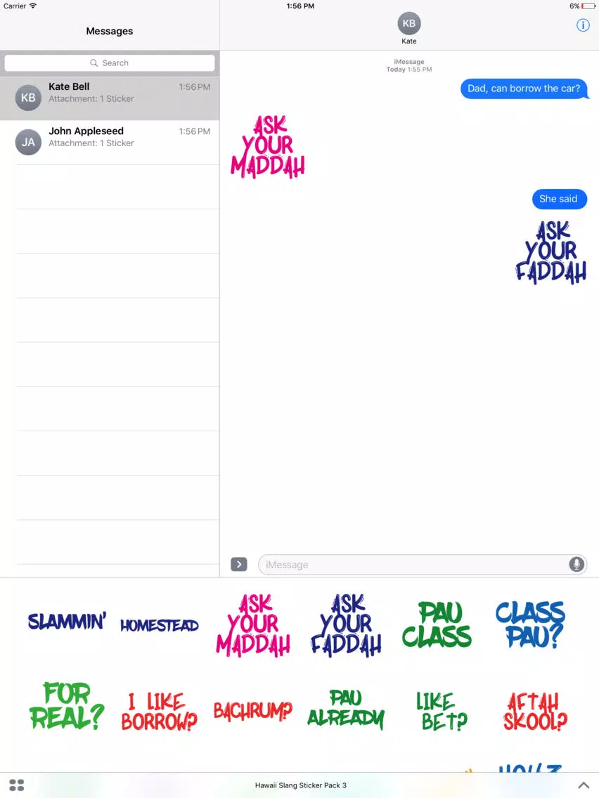 Hawaii Slang Sticker Pack 3 iPad Screenshots