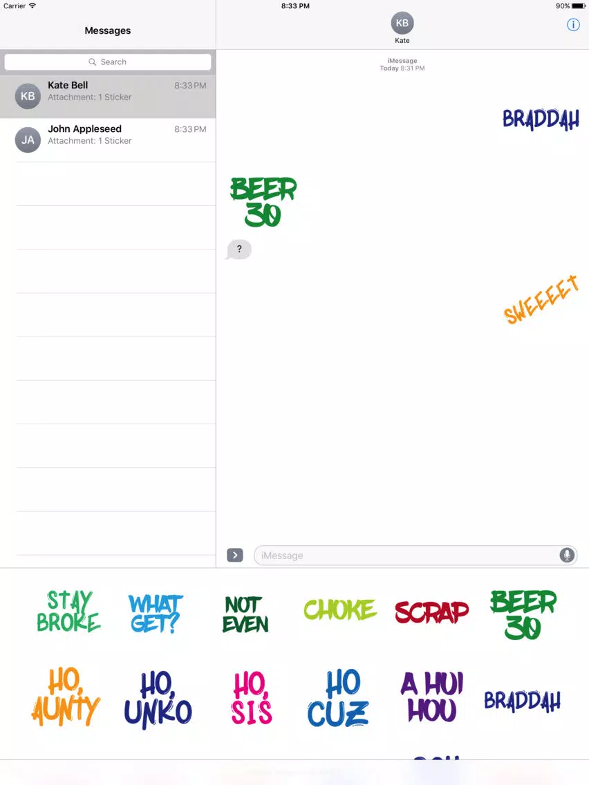 Hawaii Slang Sticker Pack 5 iPad Screenshots