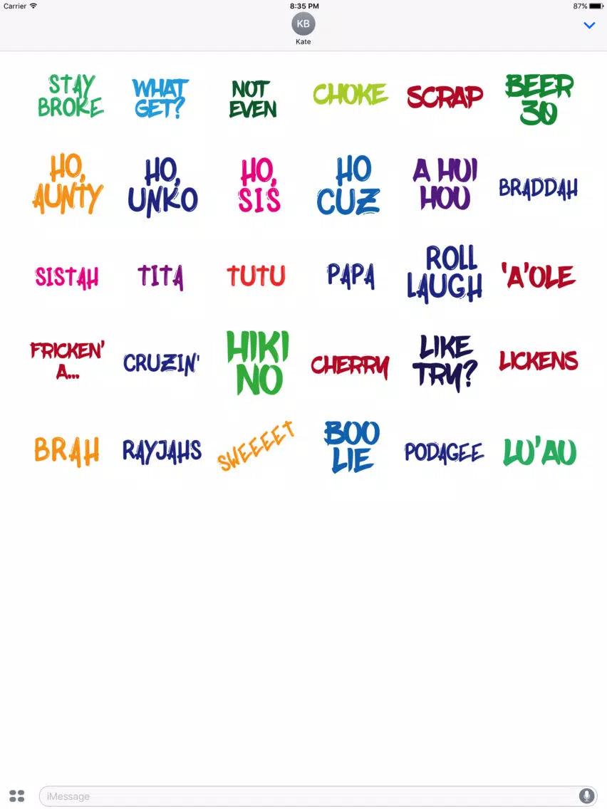Hawaii Slang Sticker Pack 5 iPad Screenshots