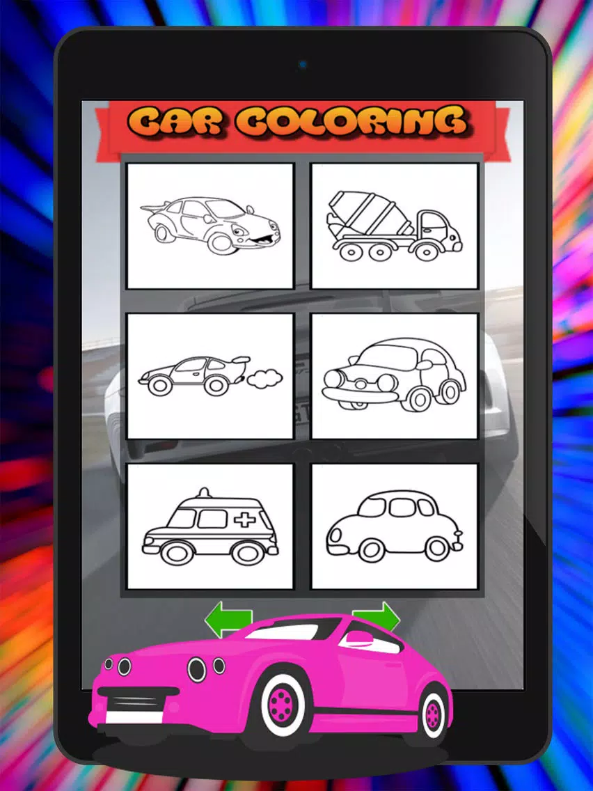Capturas de pantalla de Kids Vehicle Coloring Book Drawing Painting Game iPad 