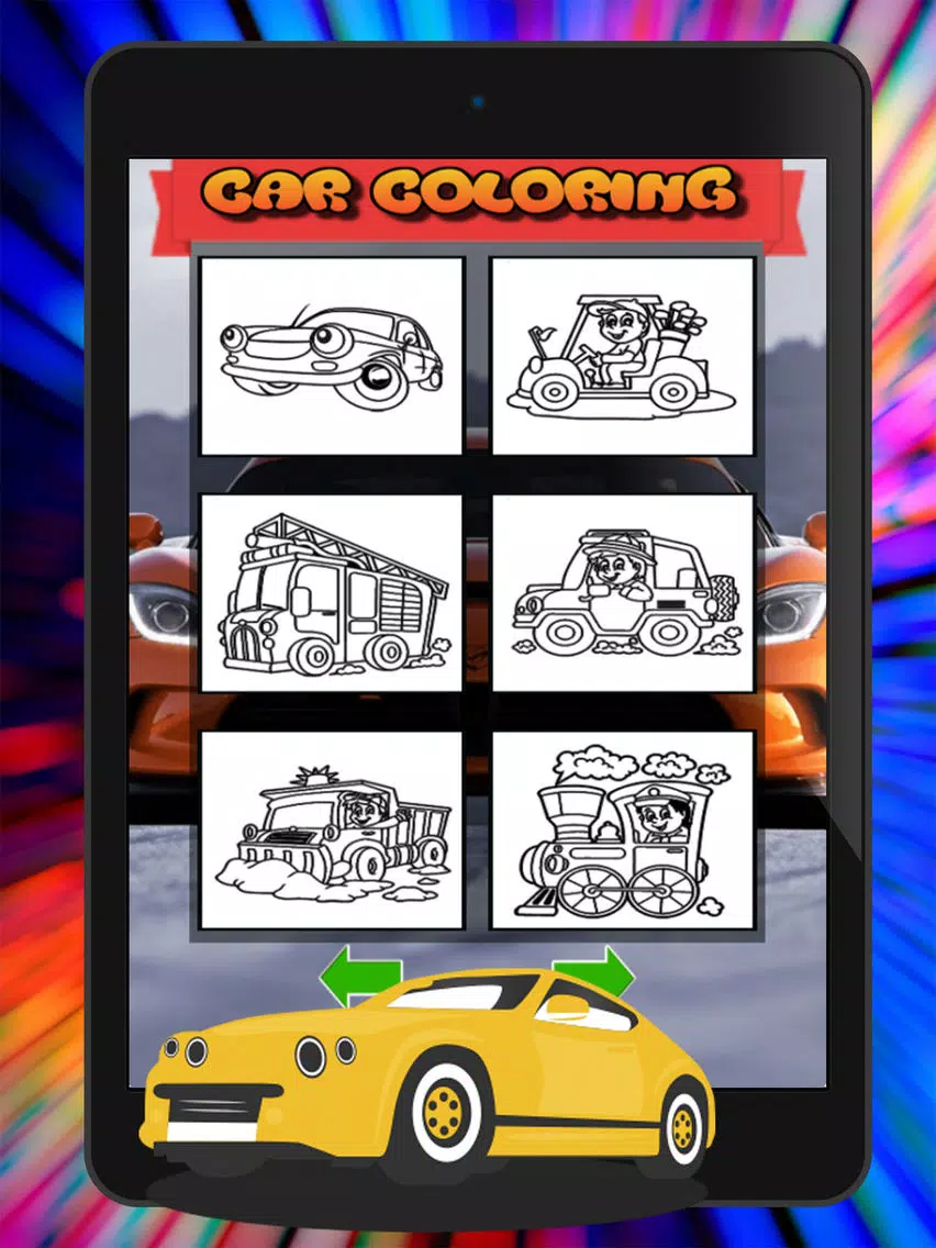 Capturas de pantalla de Kids Vehicle Coloring Book Drawing Painting Game iPad 
