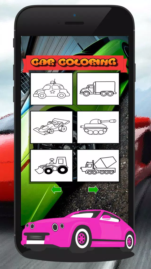 Capturas de pantalla de Kids Vehicle Coloring Book Drawing Painting Game