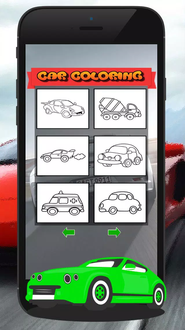 Capturas de pantalla de Kids Vehicle Coloring Book Drawing Painting Game