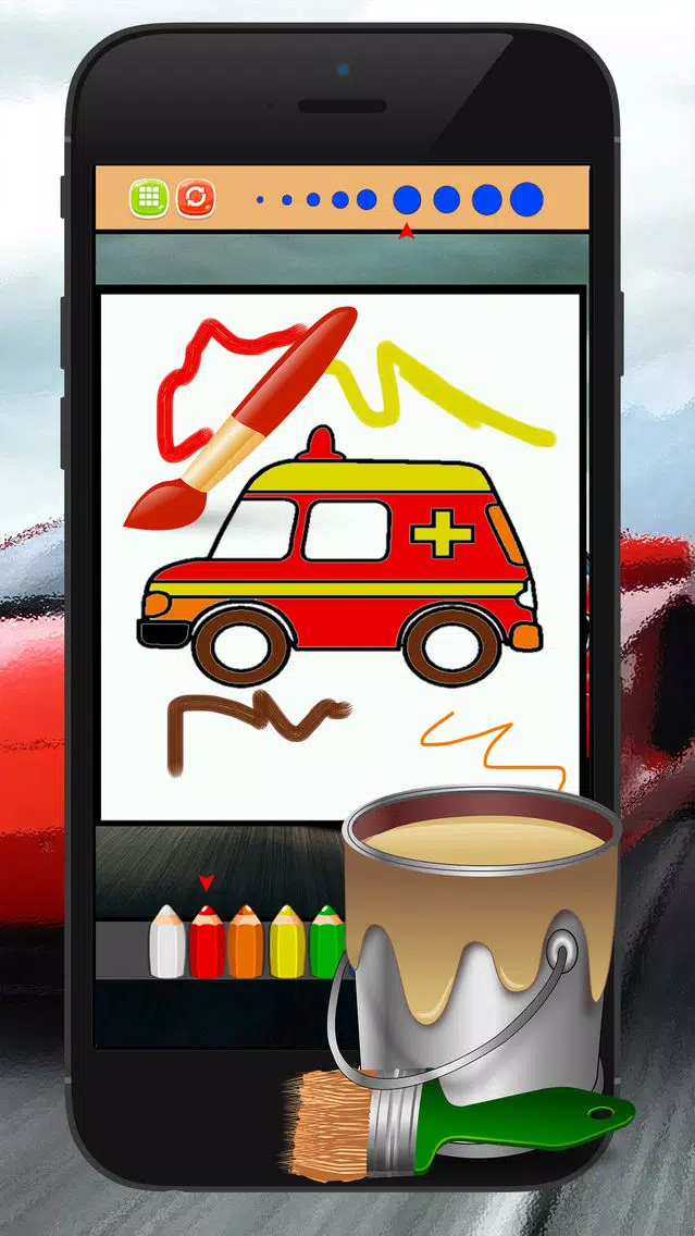Capturas de pantalla de Kids Vehicle Coloring Book Drawing Painting Game