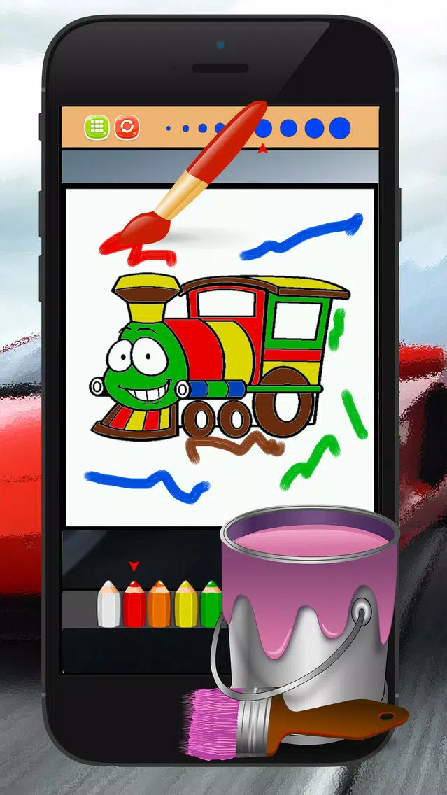 Capturas de pantalla de Kids Vehicle Coloring Book Drawing Painting Game