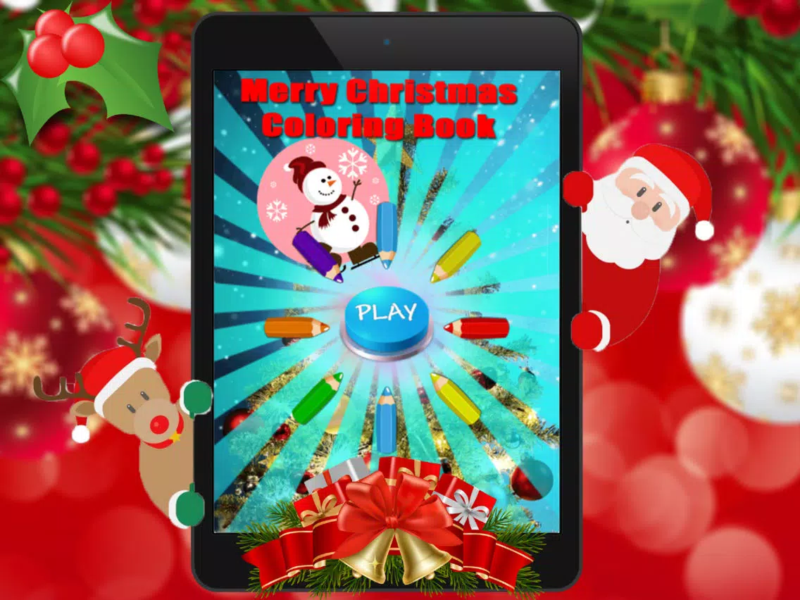 christmas coloring book - drawing & painting pages for preschool kids iPad 应用截图