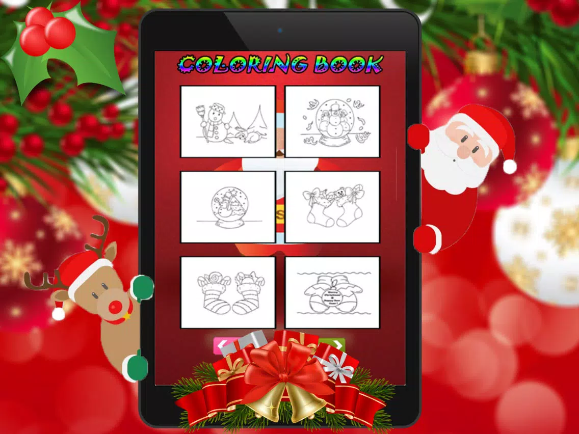 christmas coloring book - drawing & painting pages for preschool kids iPad 应用截图