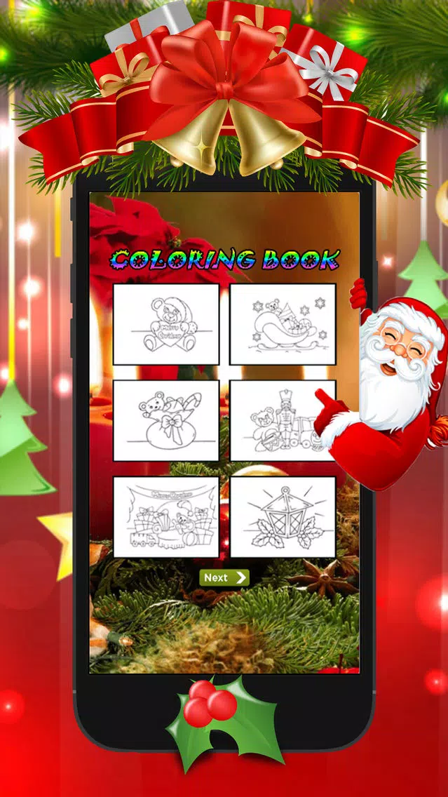 christmas coloring book - drawing & painting pages for preschool kids应用截图