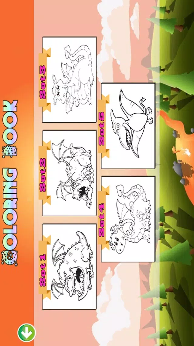 Little Dragon Coloring Pages Kids Painting Game স্ক্রিনশট