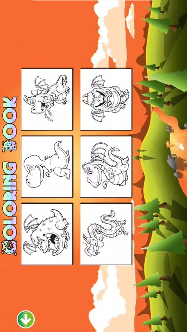 Little Dragon Coloring Pages Kids Painting Game স্ক্রিনশট