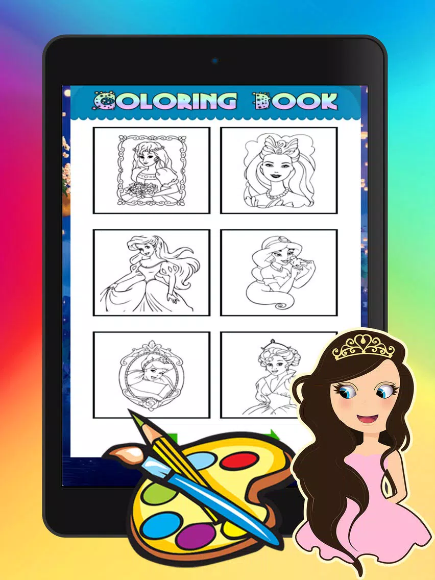 Tangkapan layar Princess Coloring Pages Coloring Set In Pictures iPad 