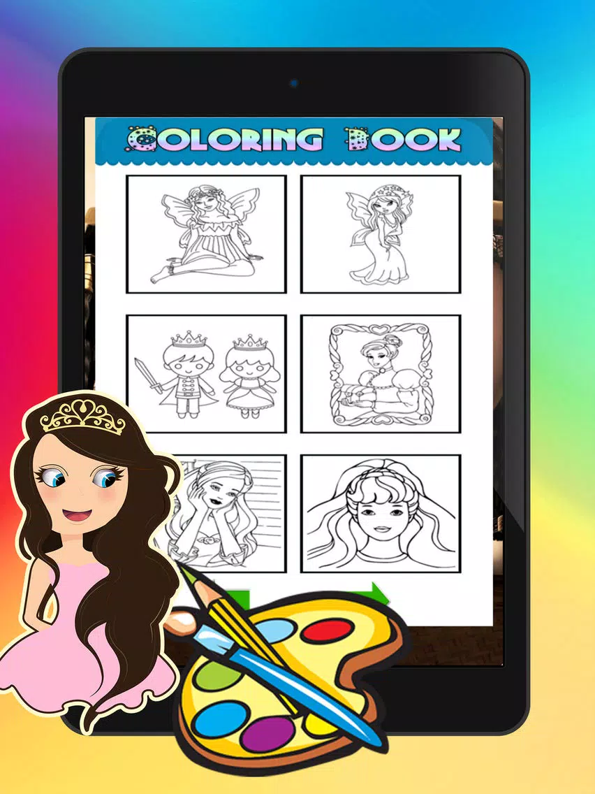 Tangkapan layar Princess Coloring Pages Coloring Set In Pictures iPad 