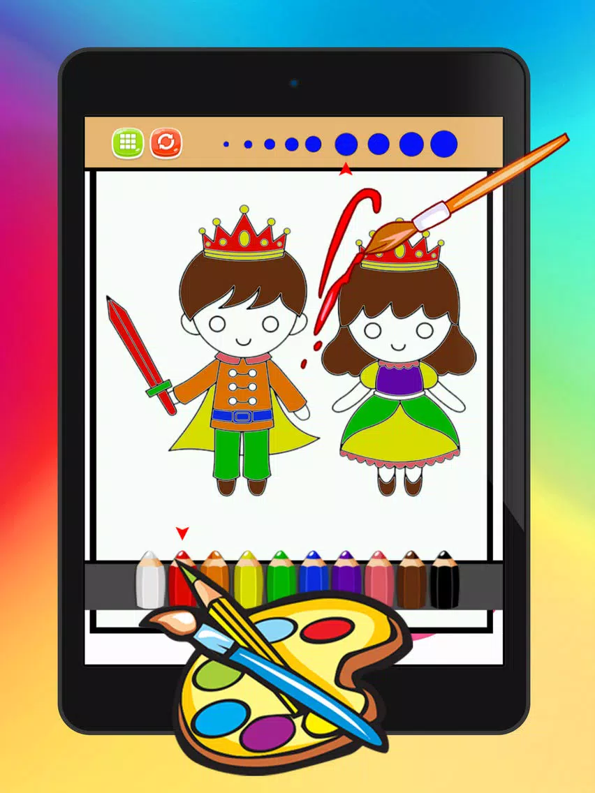 Tangkapan layar Princess Coloring Pages Coloring Set In Pictures iPad 
