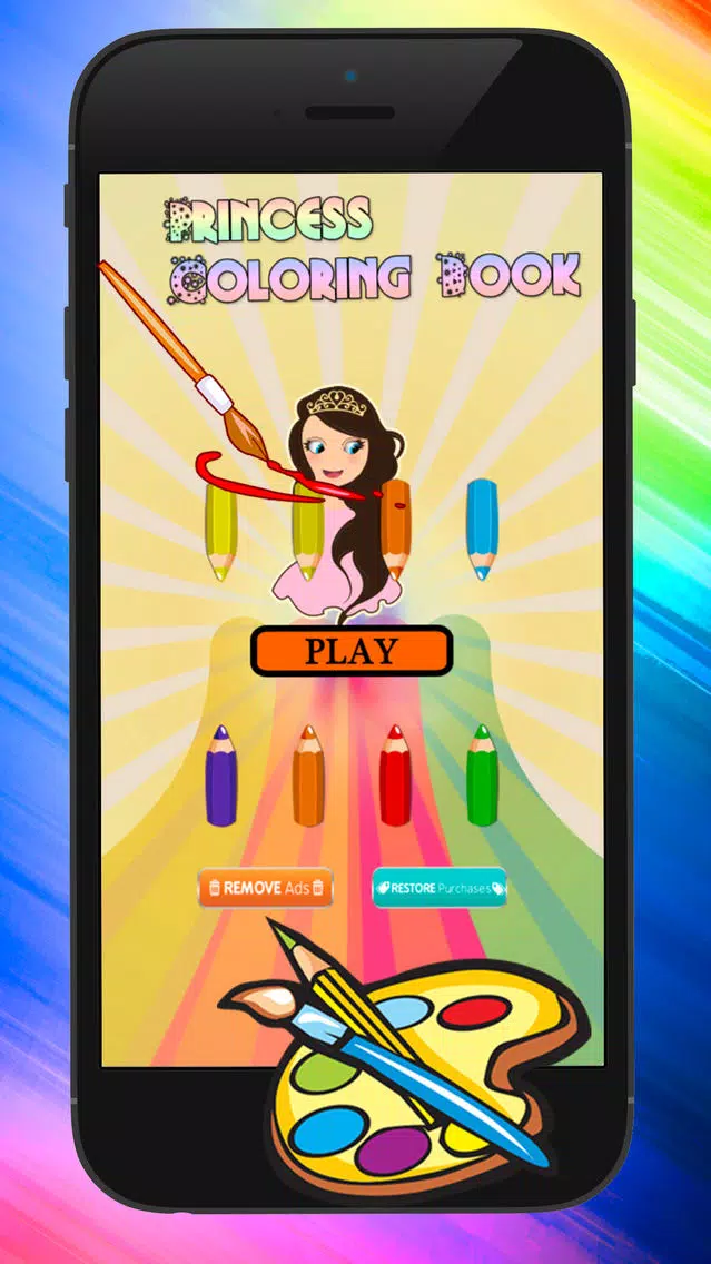 Tangkapan layar Princess Coloring Pages Coloring Set In Pictures
