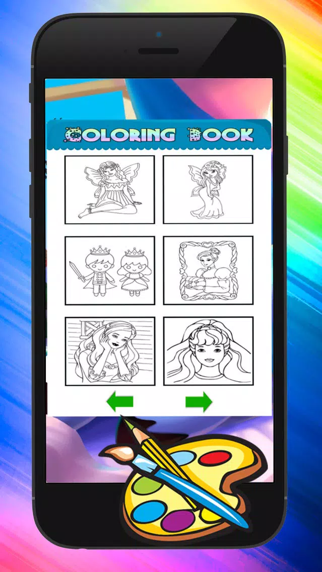 Tangkapan layar Princess Coloring Pages Coloring Set In Pictures