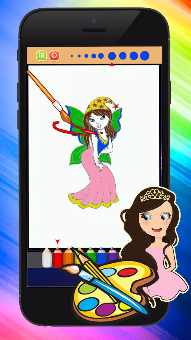 Tangkapan layar Princess Coloring Pages Coloring Set In Pictures