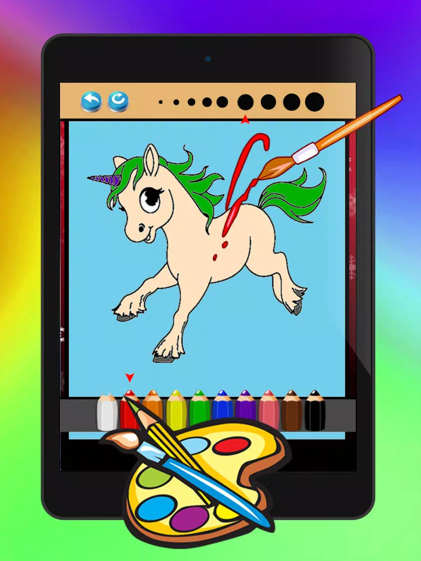 Unicorns Horse Coloring Book Drawing Painting Game iPad Screenshots