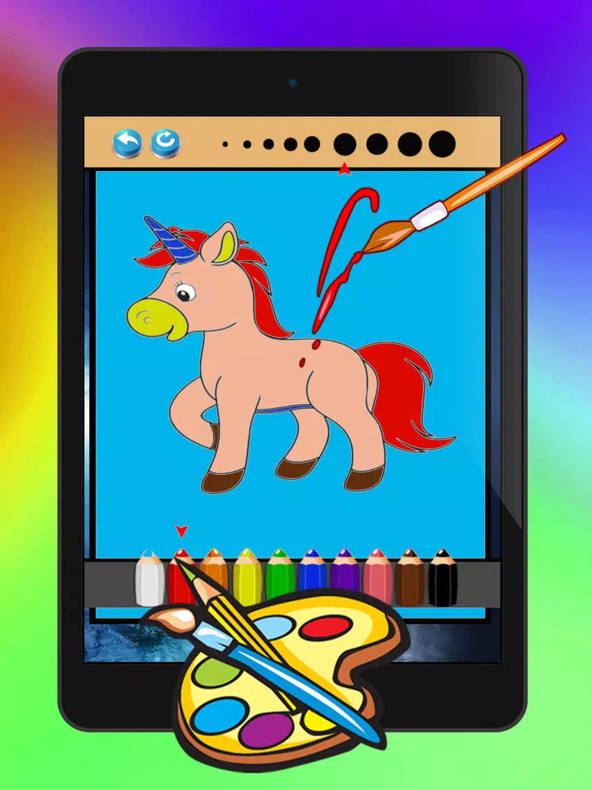 Unicorns Horse Coloring Book Drawing Painting Game iPad Screenshots