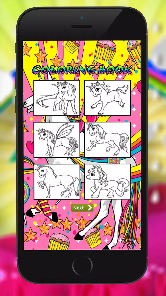 Unicorns Horse Coloring Book Drawing Painting Game Screenshots