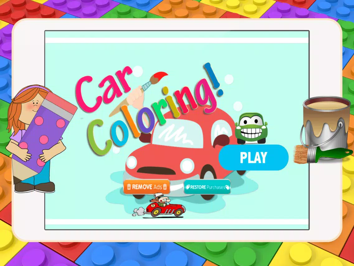 Car Coloring Book - All In 1 Vehicles Draw Paint And Color Pages Games For Kids iPad  سکرین شاٹس