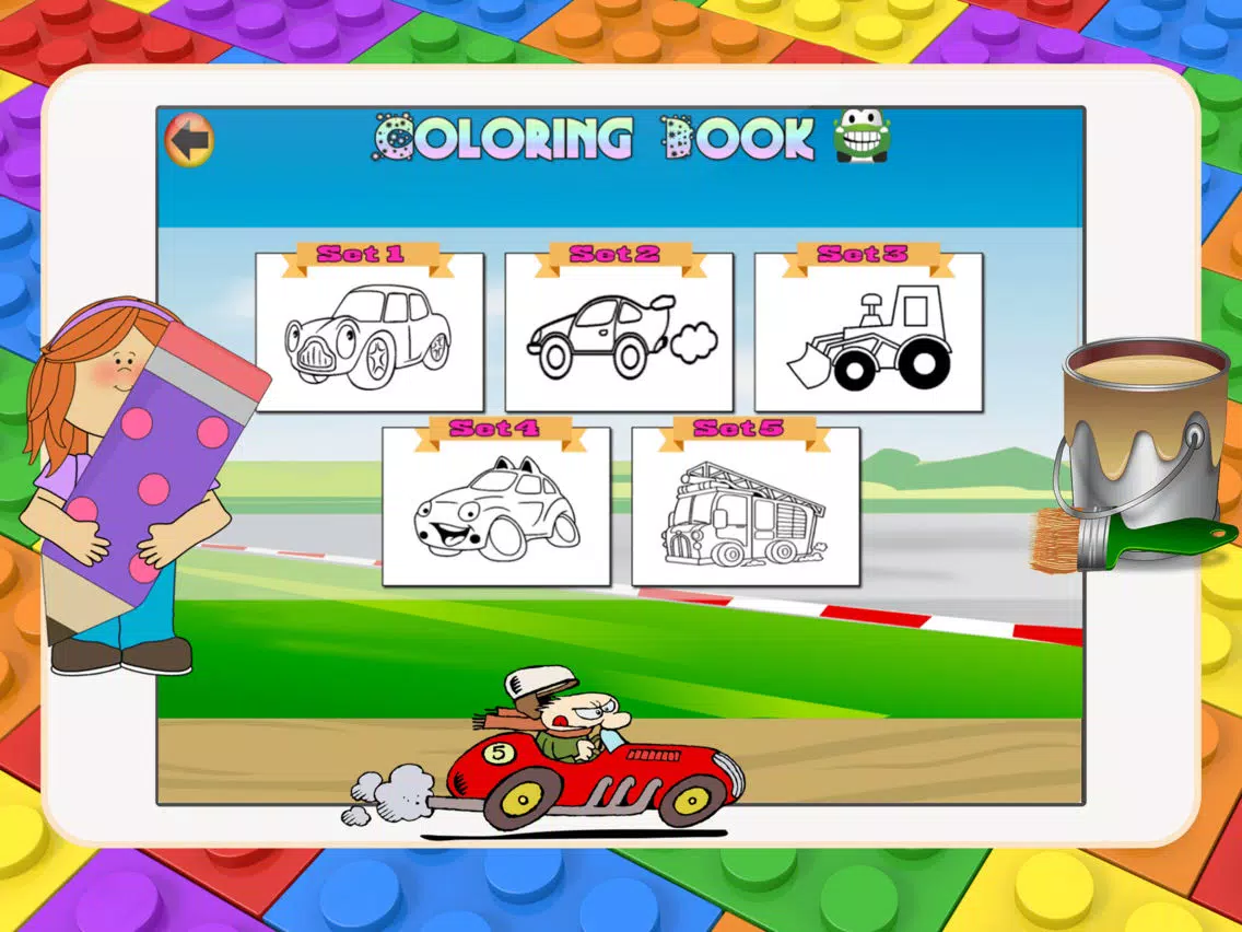 Car Coloring Book - All In 1 Vehicles Draw Paint And Color Pages Games For Kids iPad  سکرین شاٹس