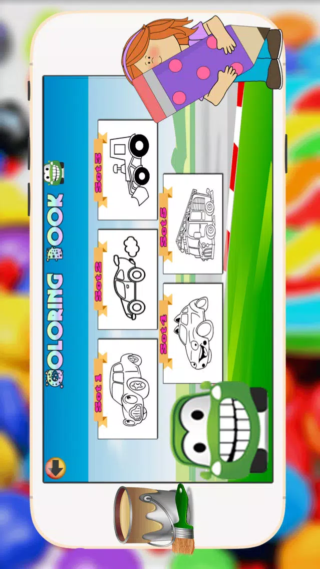 Car Coloring Book - All In 1 Vehicles Draw Paint And Color Pages Games For Kids سکرین شاٹس