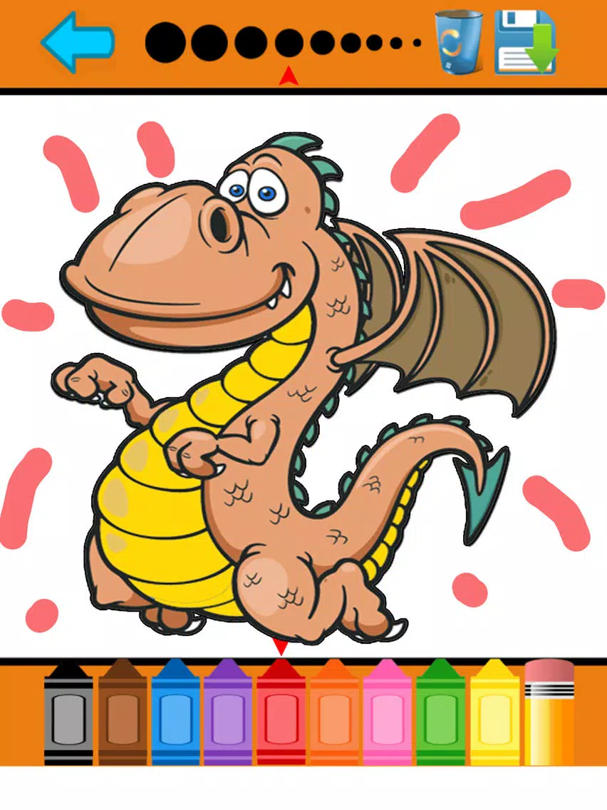 Dinosaurs Coloring Book - Dino Drawing Pages and Painting Educational Learning skill Games For Kid & Toddler iPad  স্ক্রিনশট