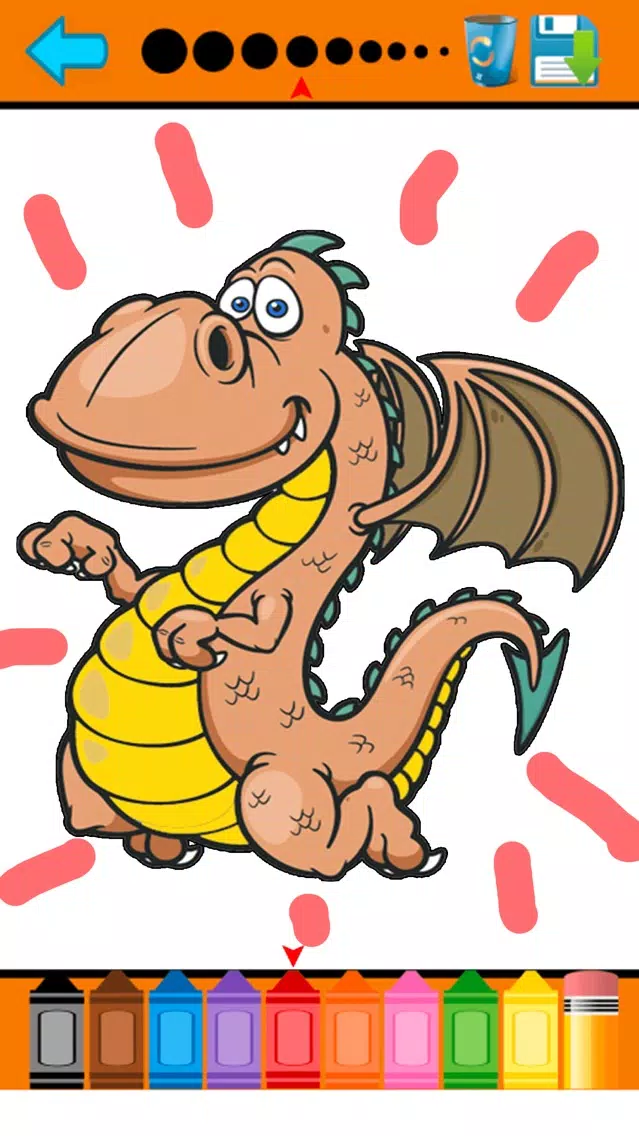 Dinosaurs Coloring Book - Dino Drawing Pages and Painting Educational Learning skill Games For Kid & Toddler স্ক্রিনশট