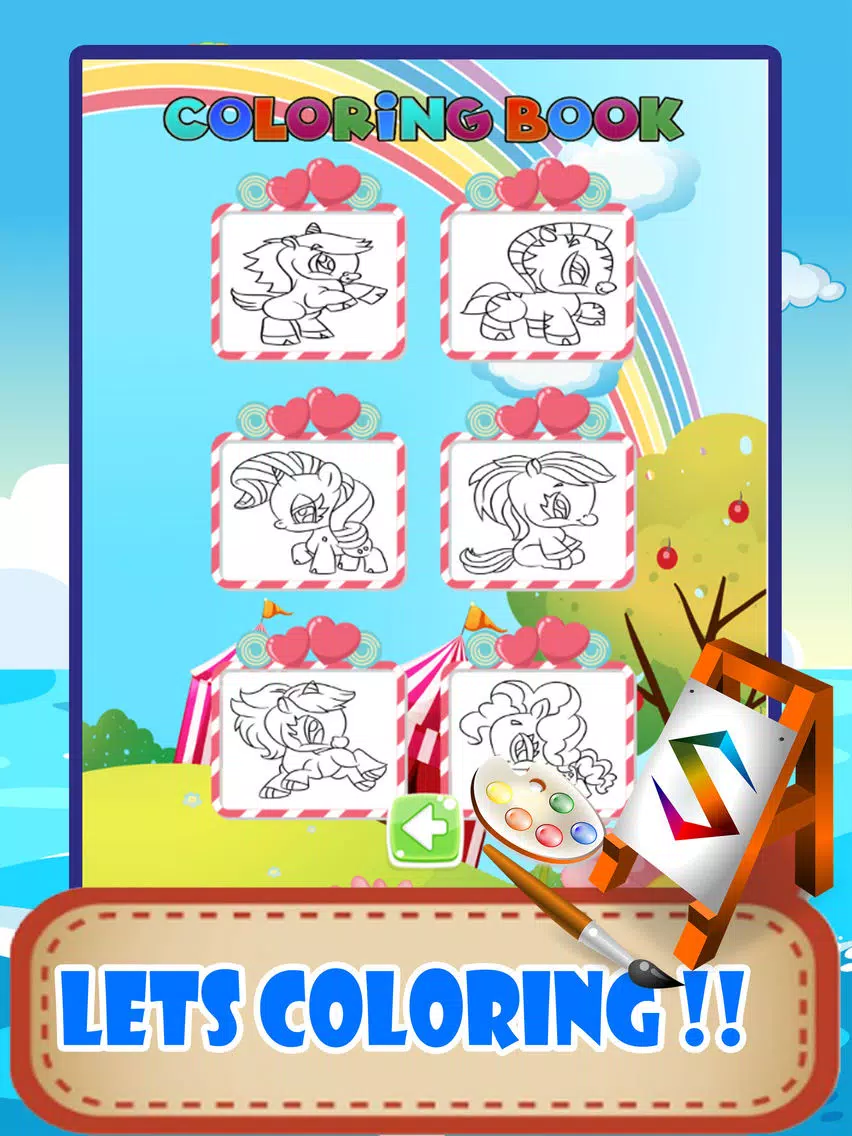 Zrzuty ekranu Pony Animal Coloring Pages Little Book Painting iPad 